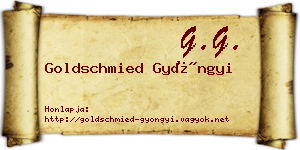 Goldschmied Gyöngyi névjegykártya